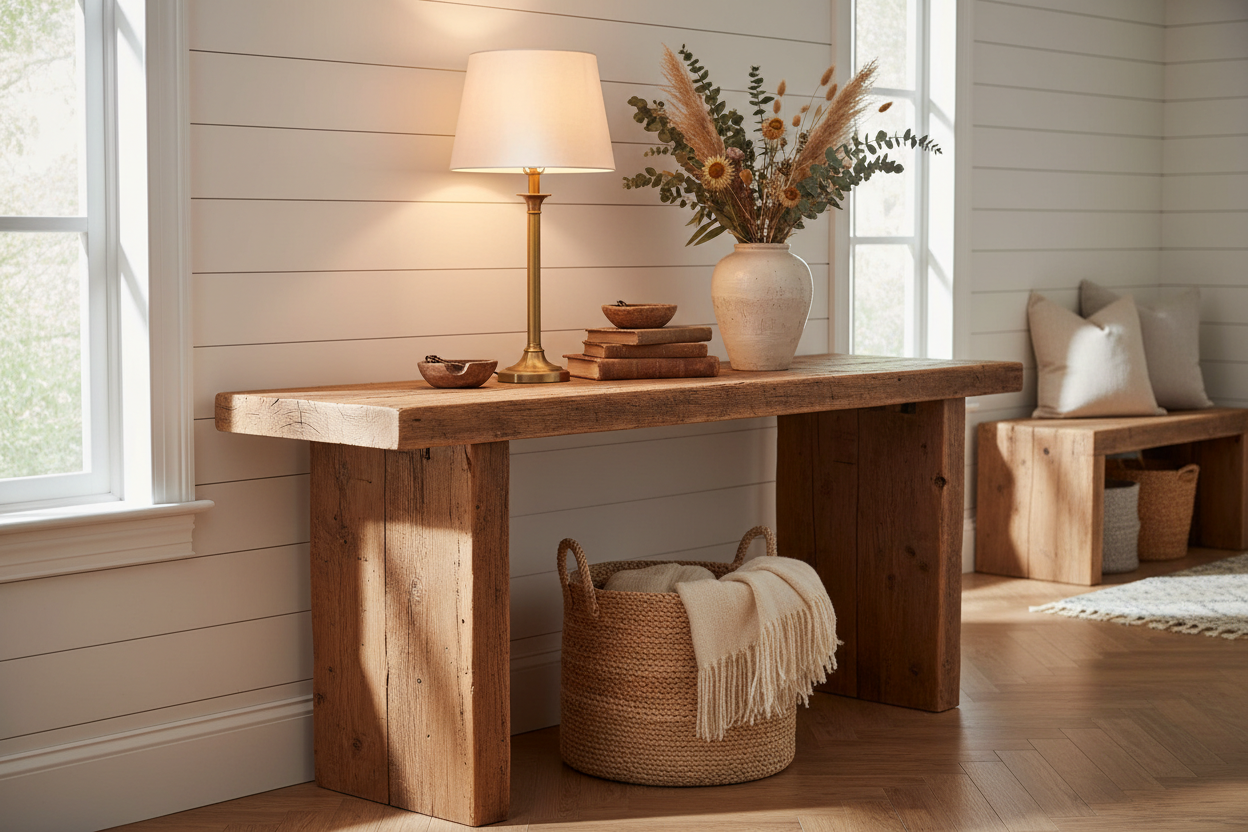 Bringing Character Home: The Undeniable Warmth of a Rustic Console Table
