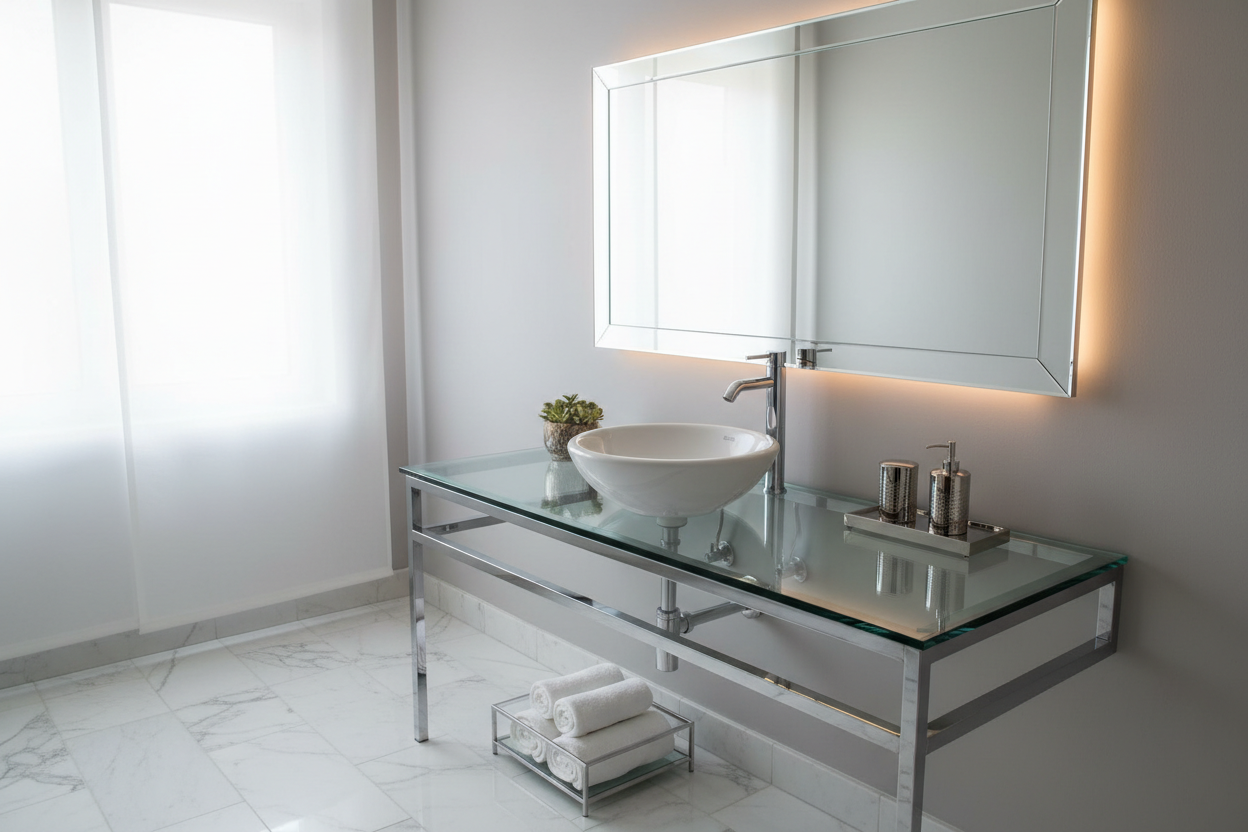 Choosing the Perfect Glass Top Vanity for Style and Function