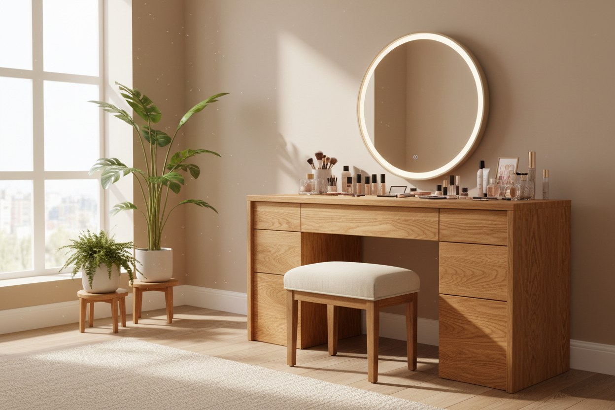Discover the Charm of Oak Makeup Vanities for Your Home