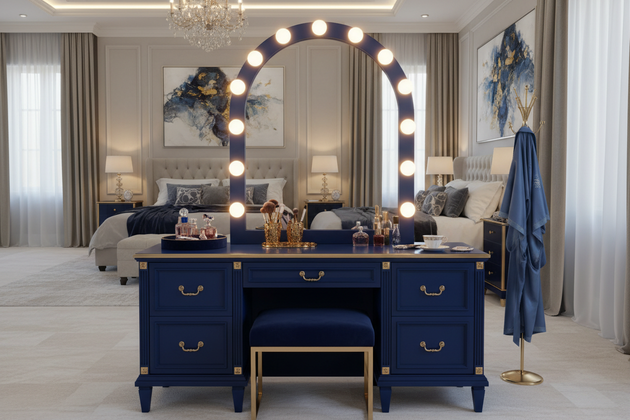 Elegant Blue Makeup Vanities to Elevate Your Space