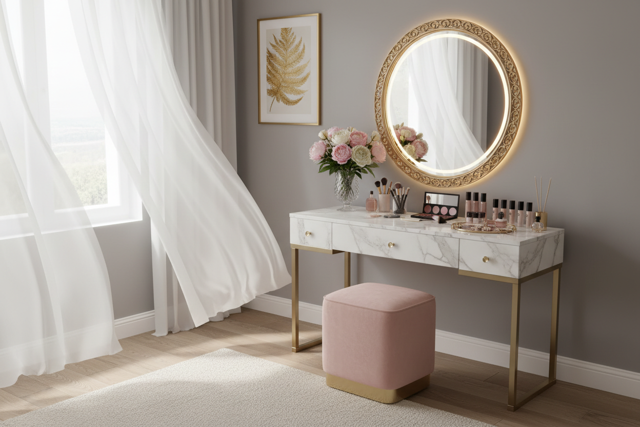 Elegant Vanity Ideas for a Chic Bedroom Makeup Station