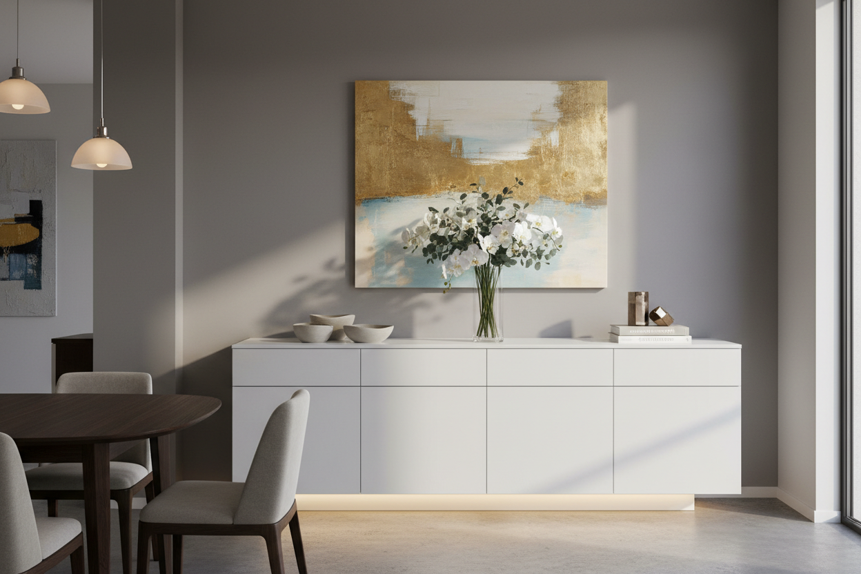Elevate Your Dining Space with a Modern White Buffet