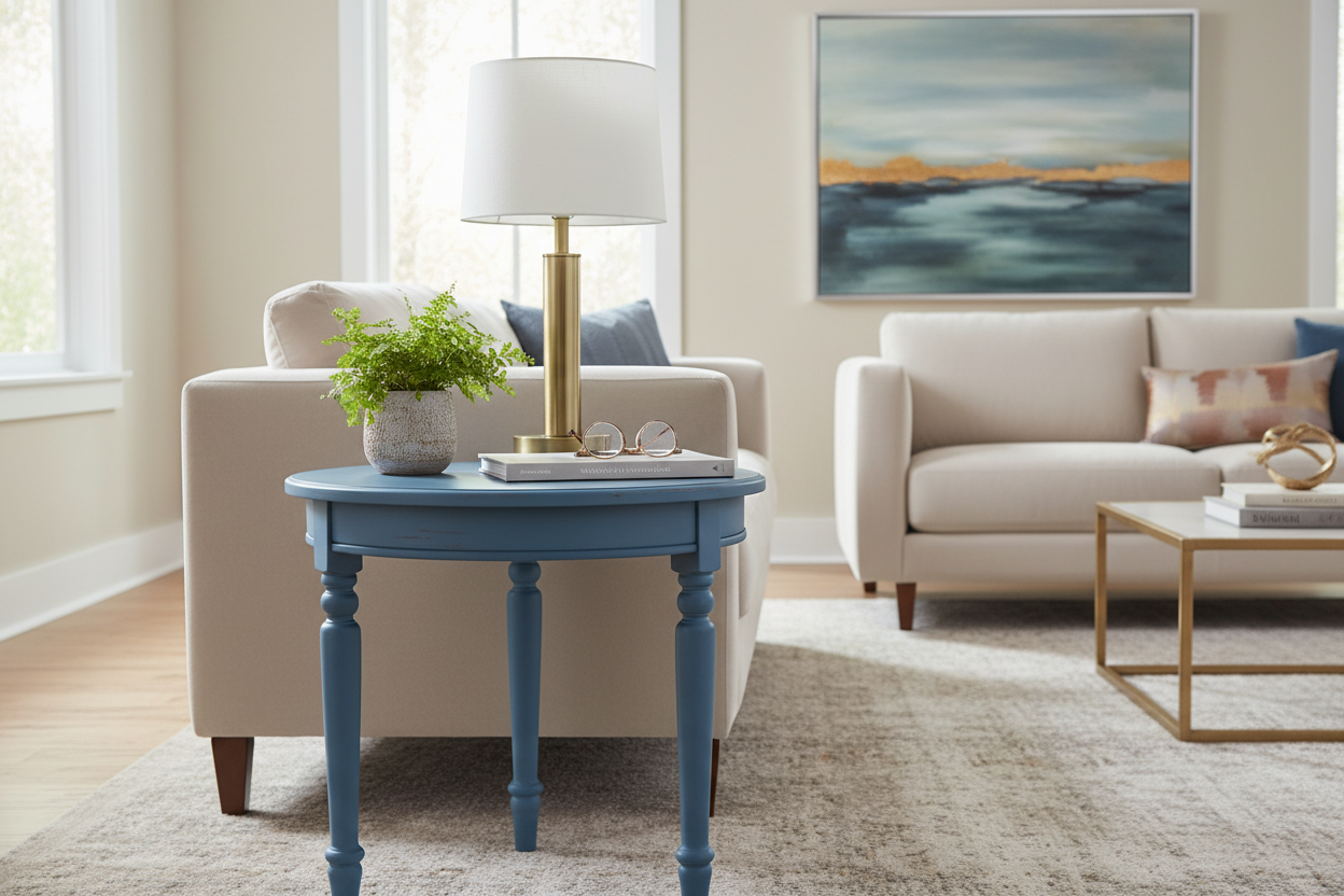 Elevate Your Space with a Painted Round End Table: Style Meets Practicality