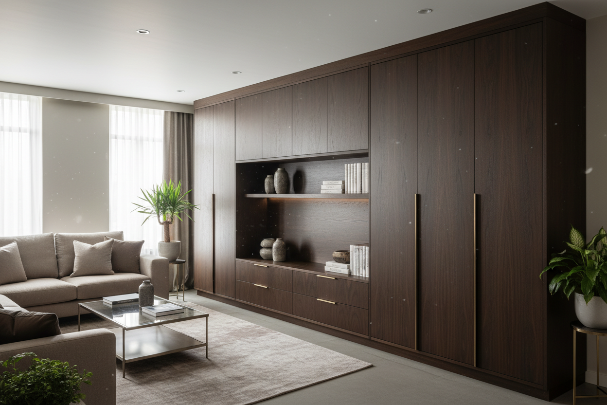 Stop Pretending Open Shelves Work (You Need Real Living Room Cabinetry)