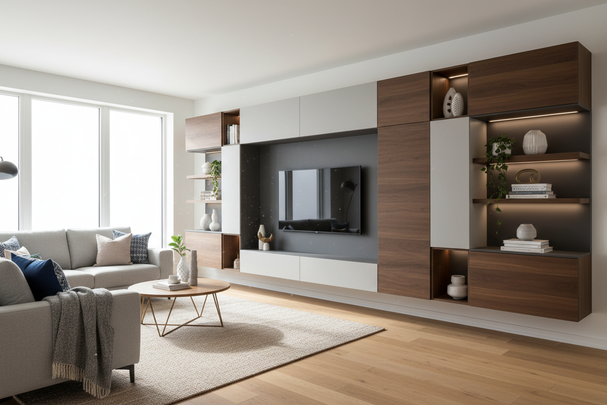 Stop Wasting Floor Space—You Need Living Room Wall Cabinets