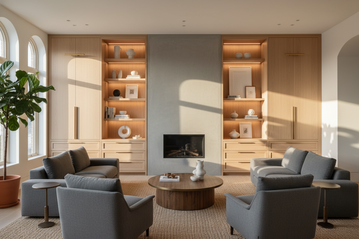 Are Built In Living Room Wall Cabinets Worth the Contractor Drama?