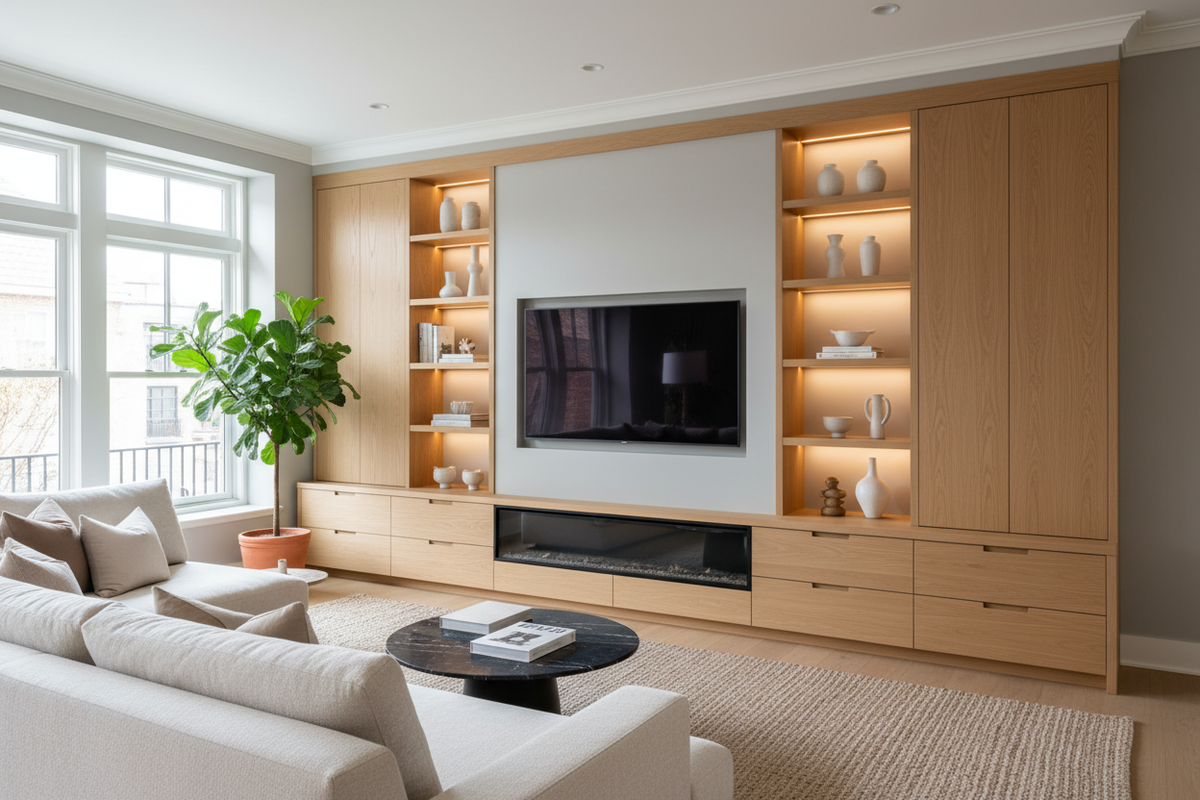 Why I Finally Caved and Got Modern Built In Living Room Cabinets