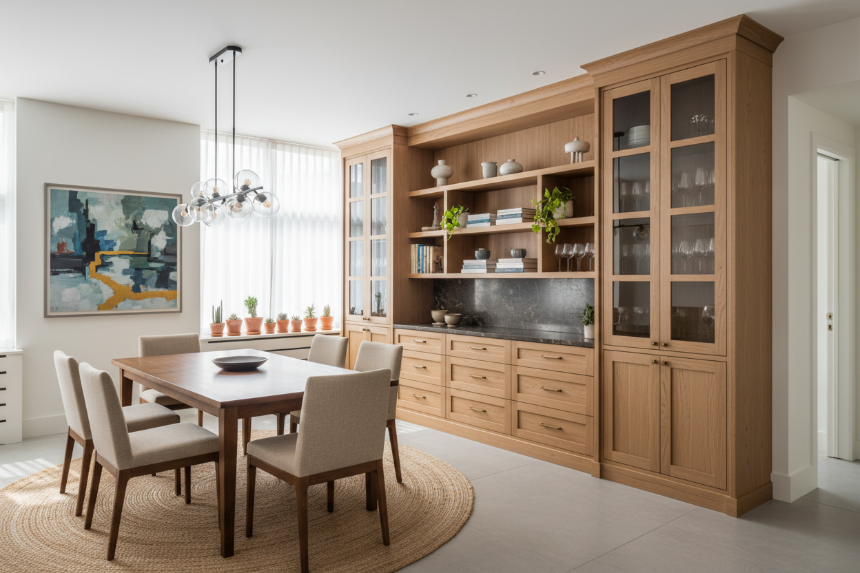 Your Dining Room Feels Empty (And a Dining Room Cabinet Wall Will Fix It)