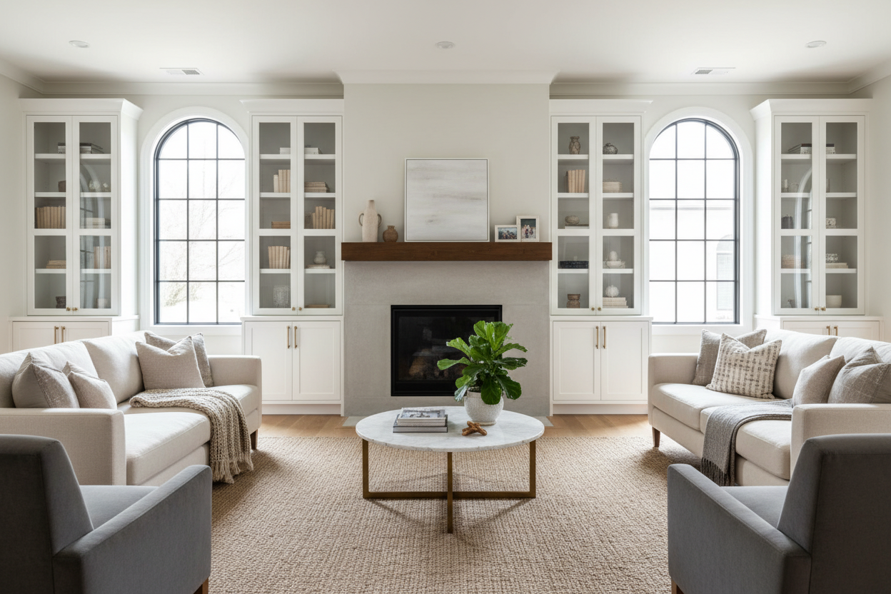 Why Your Fireplace Wall Is Begging for Custom Built-In Cabinets