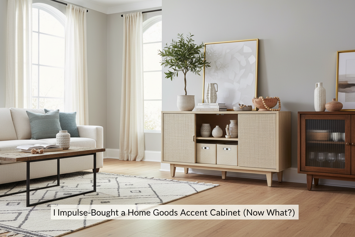 I Impulse-Bought a Home Goods Accent Cabinet (Now What?)
