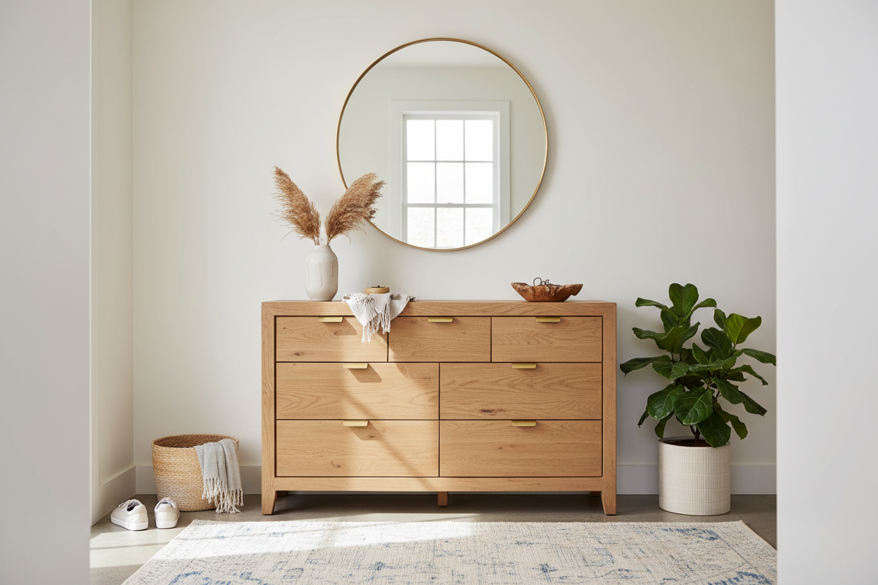 I Cured My 'Doom Piles' With a Small Accent Cabinet With Drawers