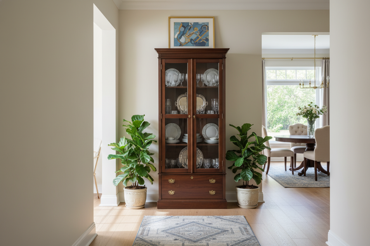 Will a China Cabinet Narrow Enough for a Hallway Look Weird?