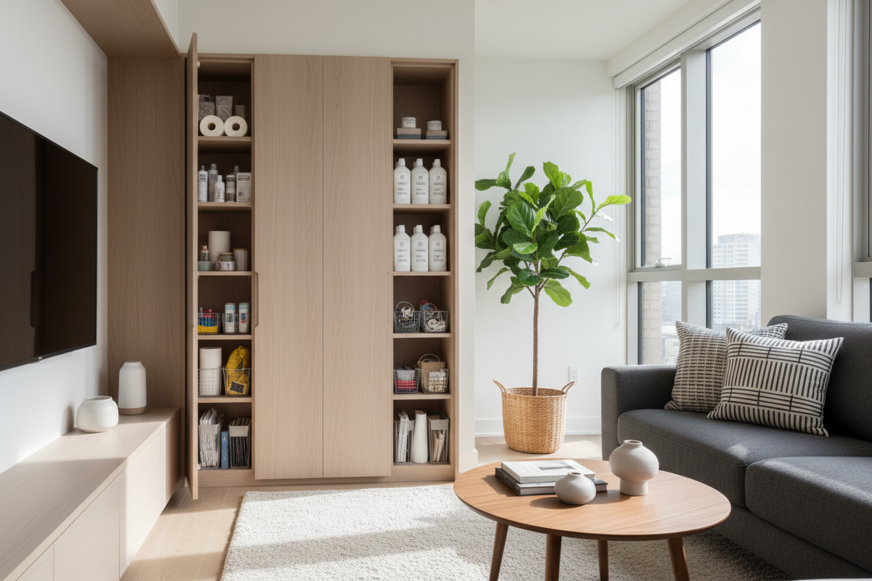 I Hid All My Ugly Clutter in One 12-Inch Narrow Cupboard