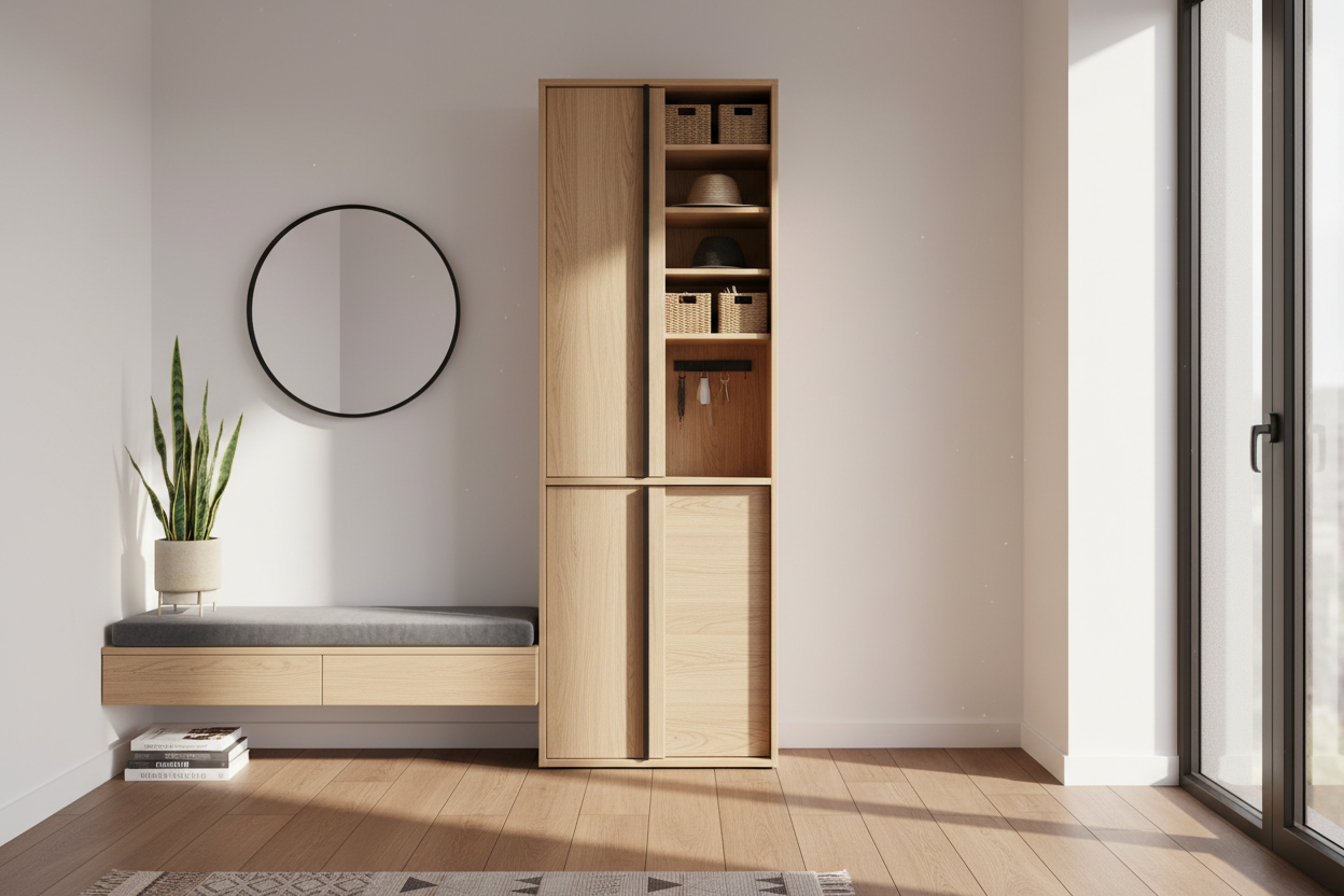 I'm Convincing a Shallow Tall Cabinet Is the Ultimate Small Space Cheat Code