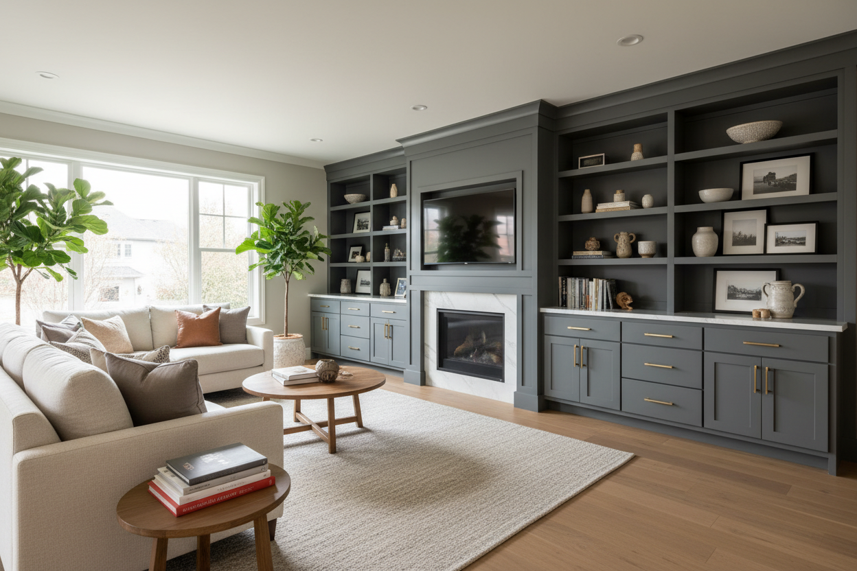 I Saved $4K By Using Home Depot Cabinets for Built Ins