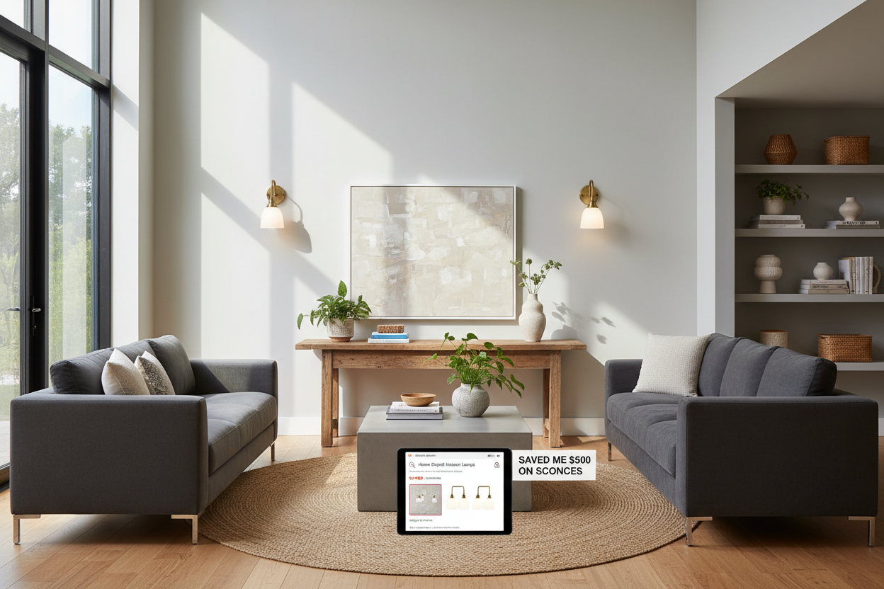 Searching 'Lámparas Home Depot Interior' Saved Me $500 on Sconces