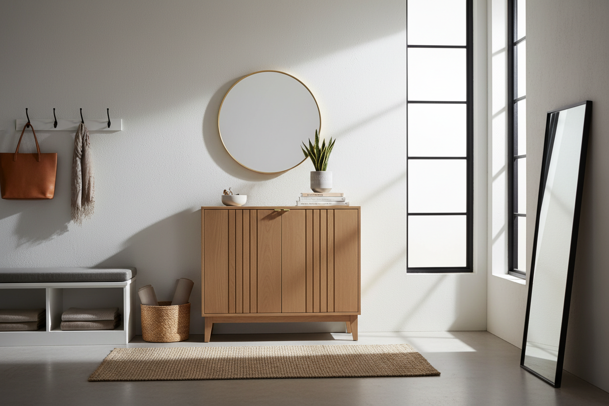 Your Hallway Needs a Medium Storage Cabinet, Not a Console Table