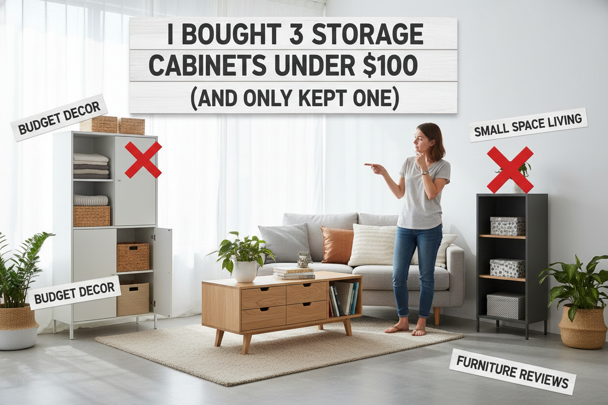 I Bought 3 Storage Cabinets Under $100 (And Only Kept One)