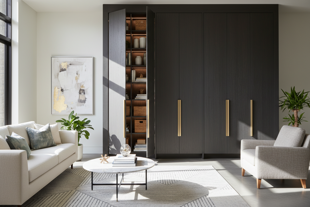 Your Blank Wall Is Begging for a Tall Cabinet for Storage