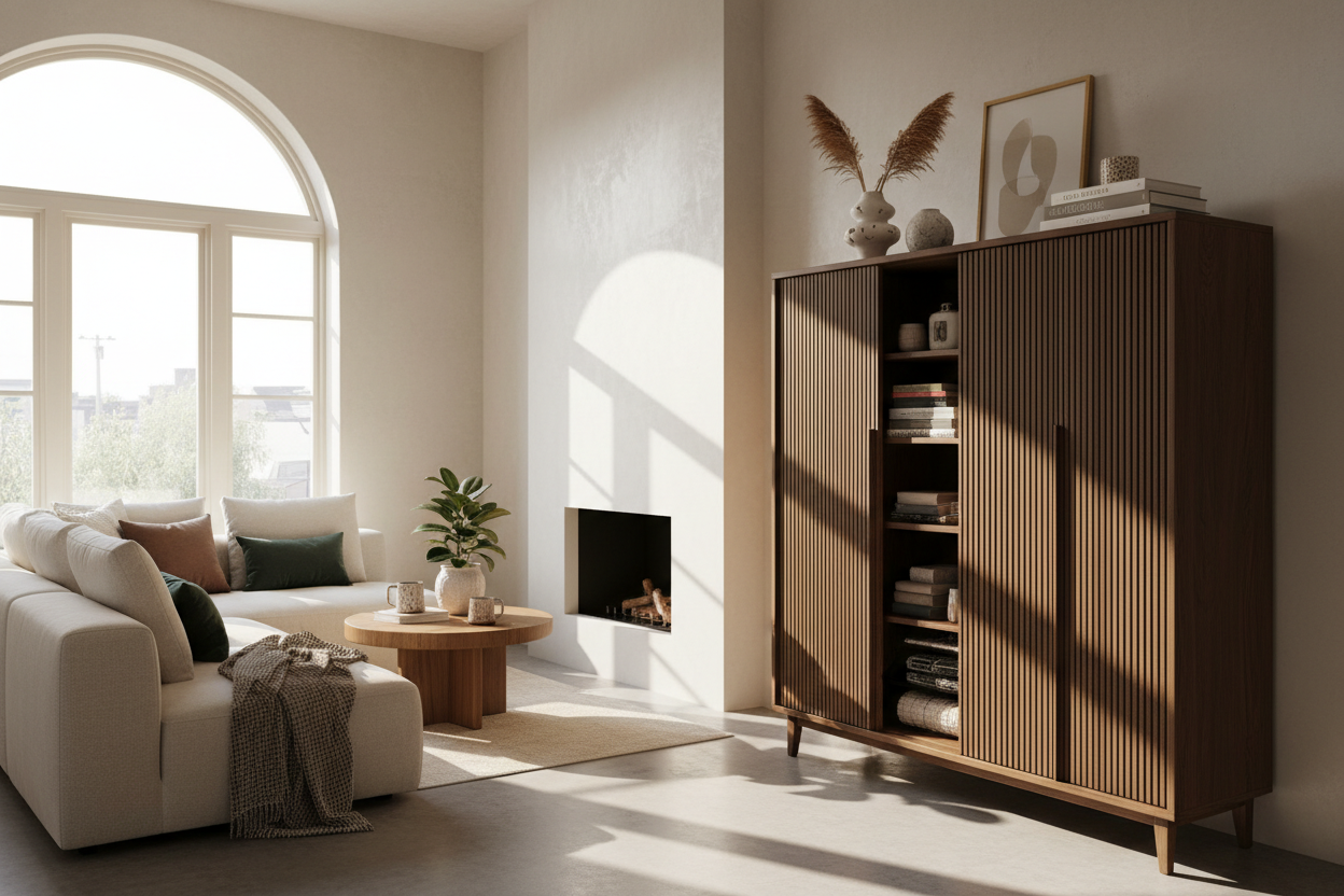 Why Your Tight Room Needs an Accent Cabinet Tall Enough to Hide the Mess