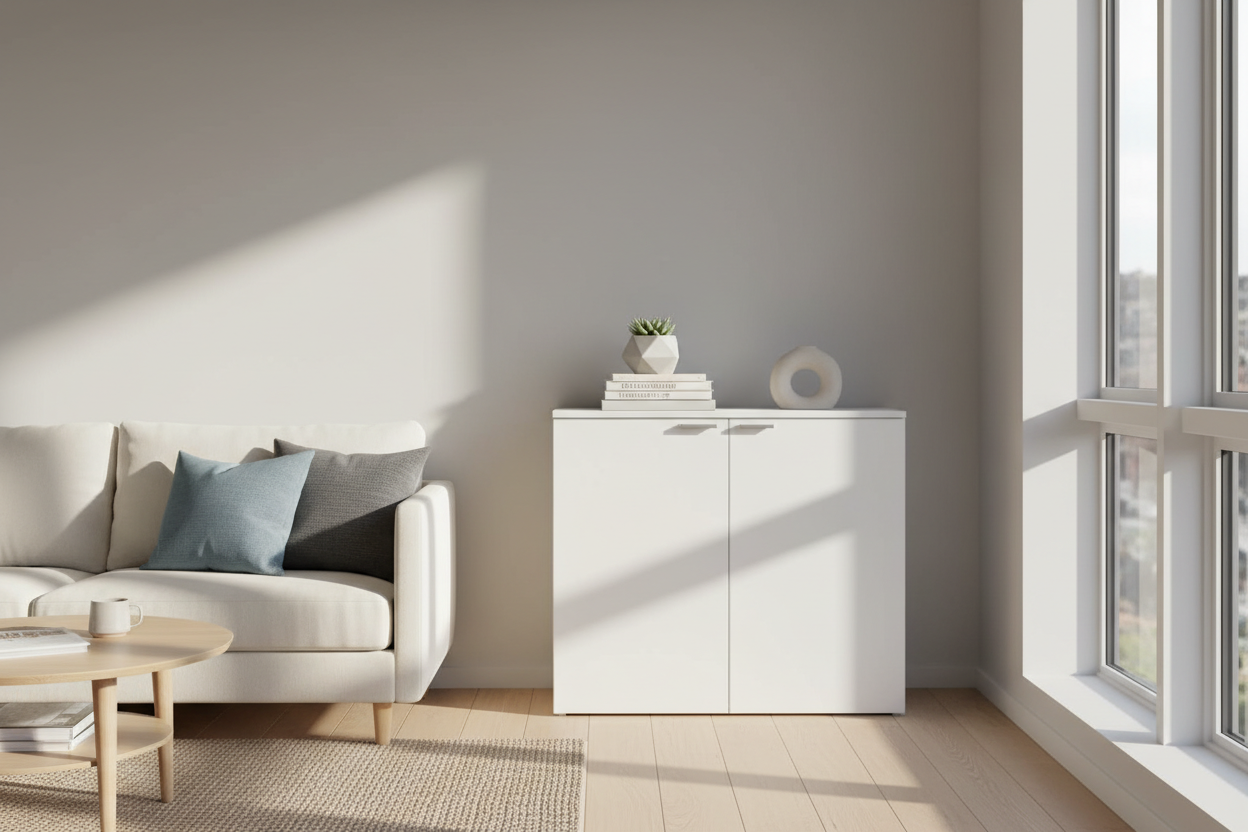 Why I Intentionally Bought a Boring White Storage Cabinet