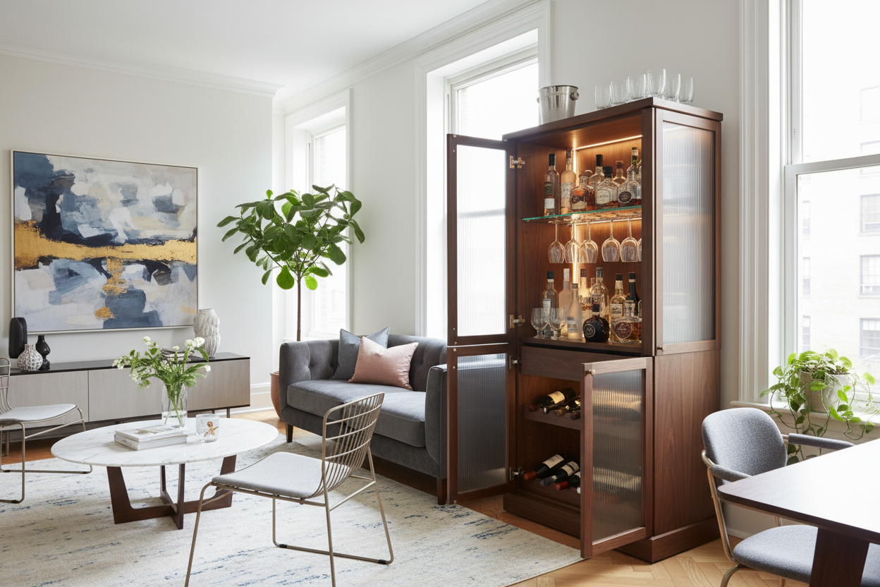 Can You Actually Fit a Home Mini Bar Cabinet in a Small Apartment?