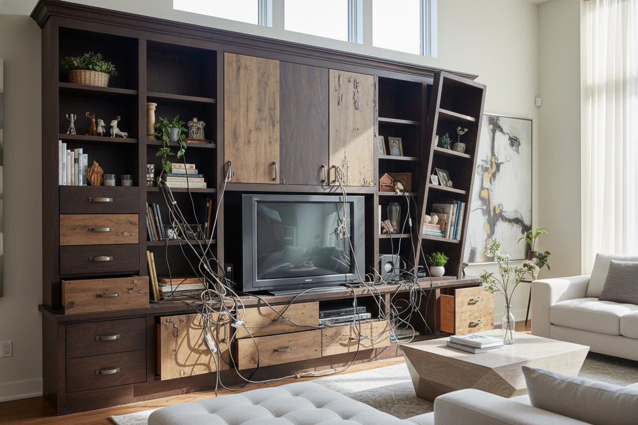3 Huge Red Flags When You See a TV Wall Unit for Sale