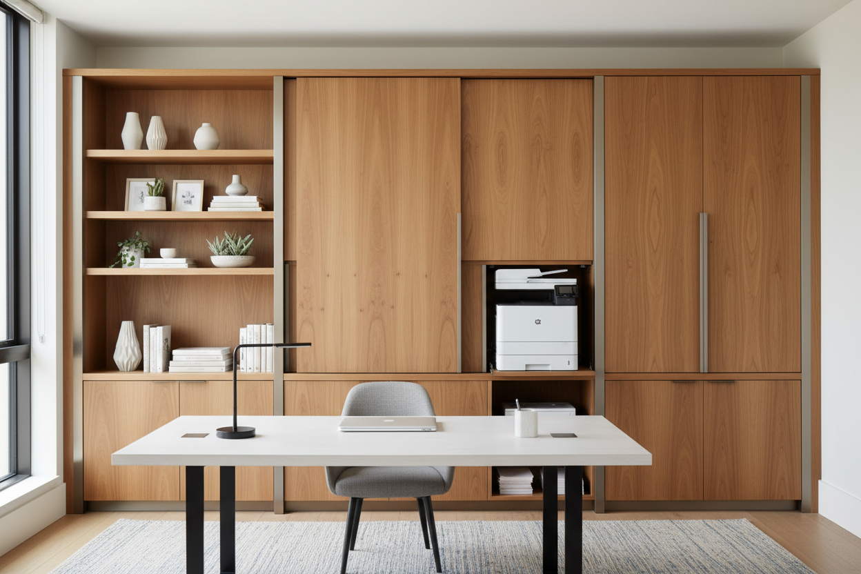 How a Wall Unit for Office Finally Hid My Giant Printer
