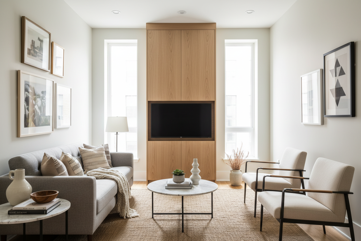 My Narrow Room Needed a TV Stand Vertical Lift to Finally Function