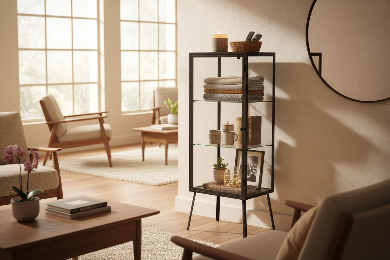 Can a Glass Showcase Display Cabinet Actually Look Cozy?