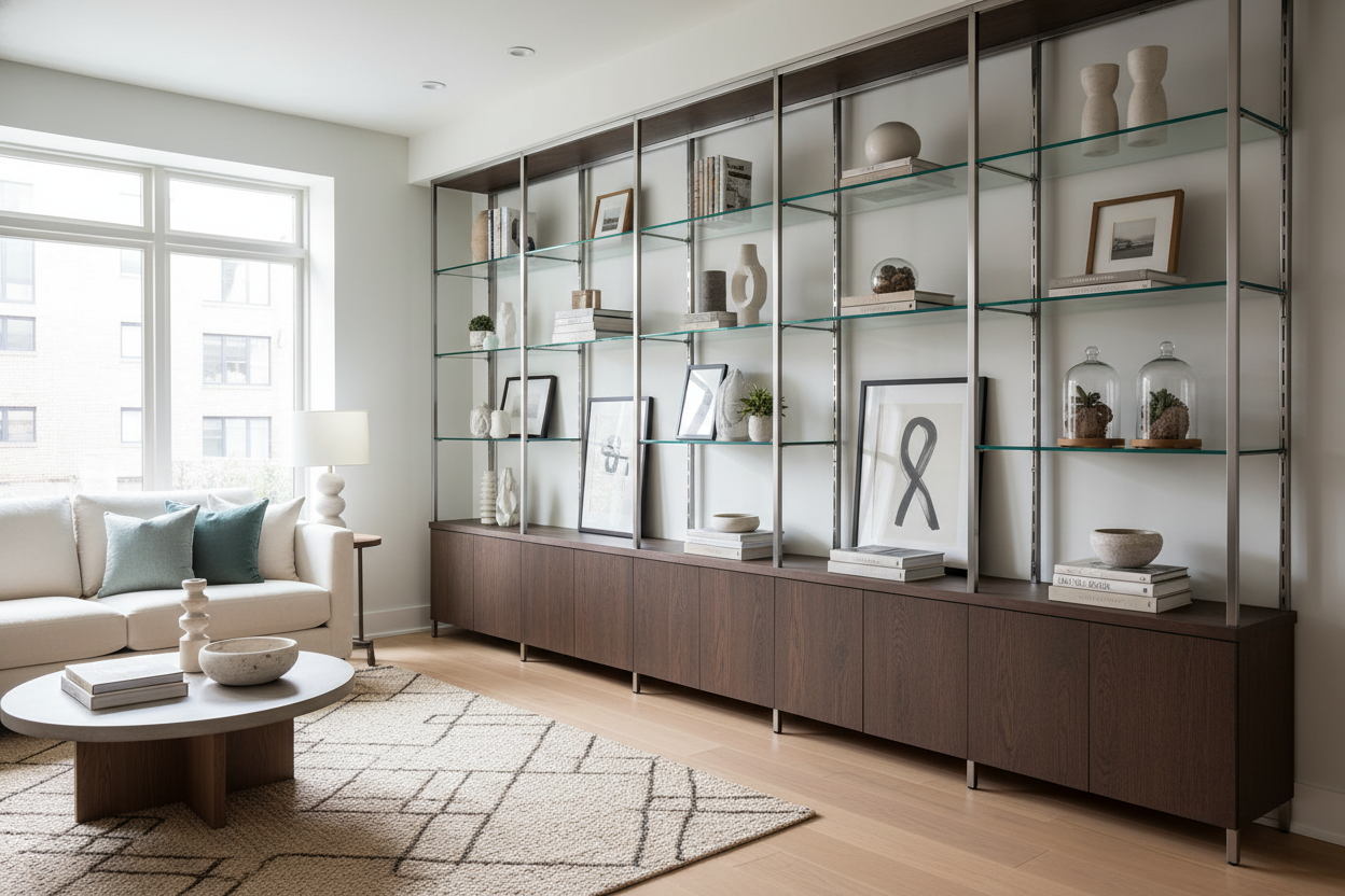 I Think Commercial Glass Shelves for Display Belong in Normal Houses