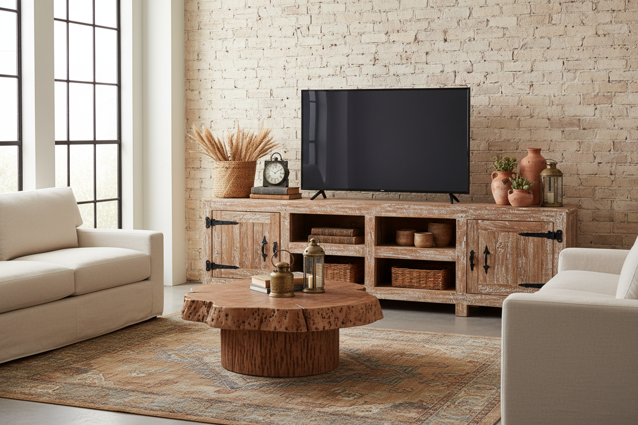 Why Your Sleek Flat Screen Needs These Primitive TV Stand Ideas