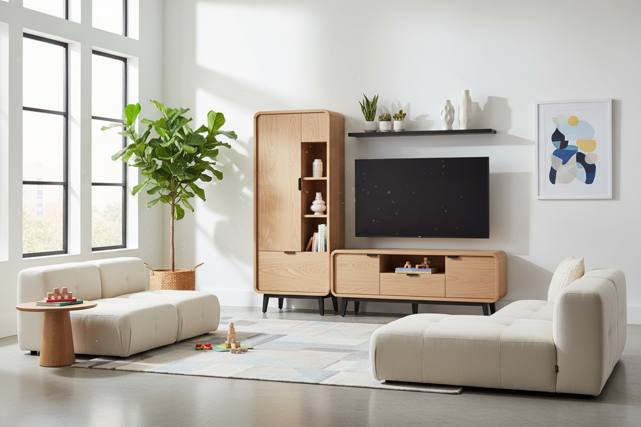 My Toddler is Why I Bought a Tall Modern TV Stand