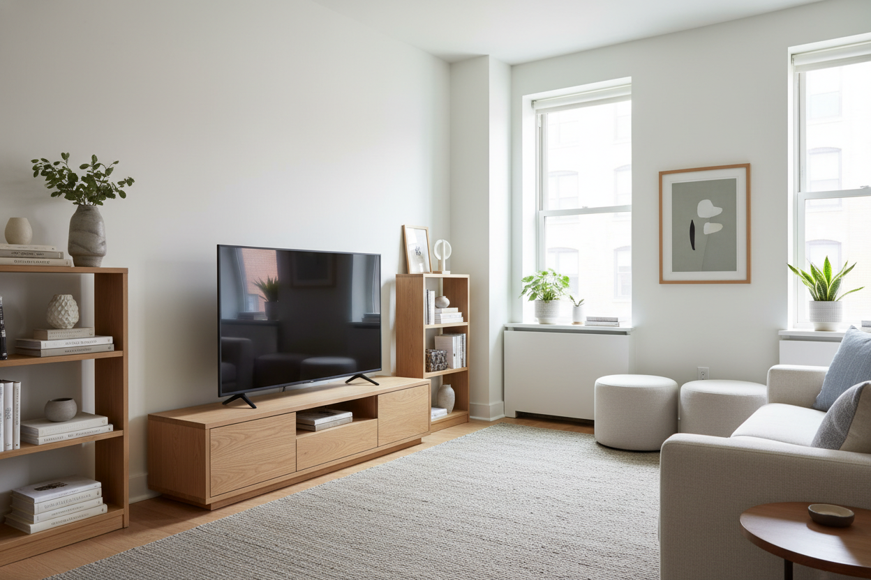 How a 15 Inch Deep TV Stand Fixed My Cramped Living Room