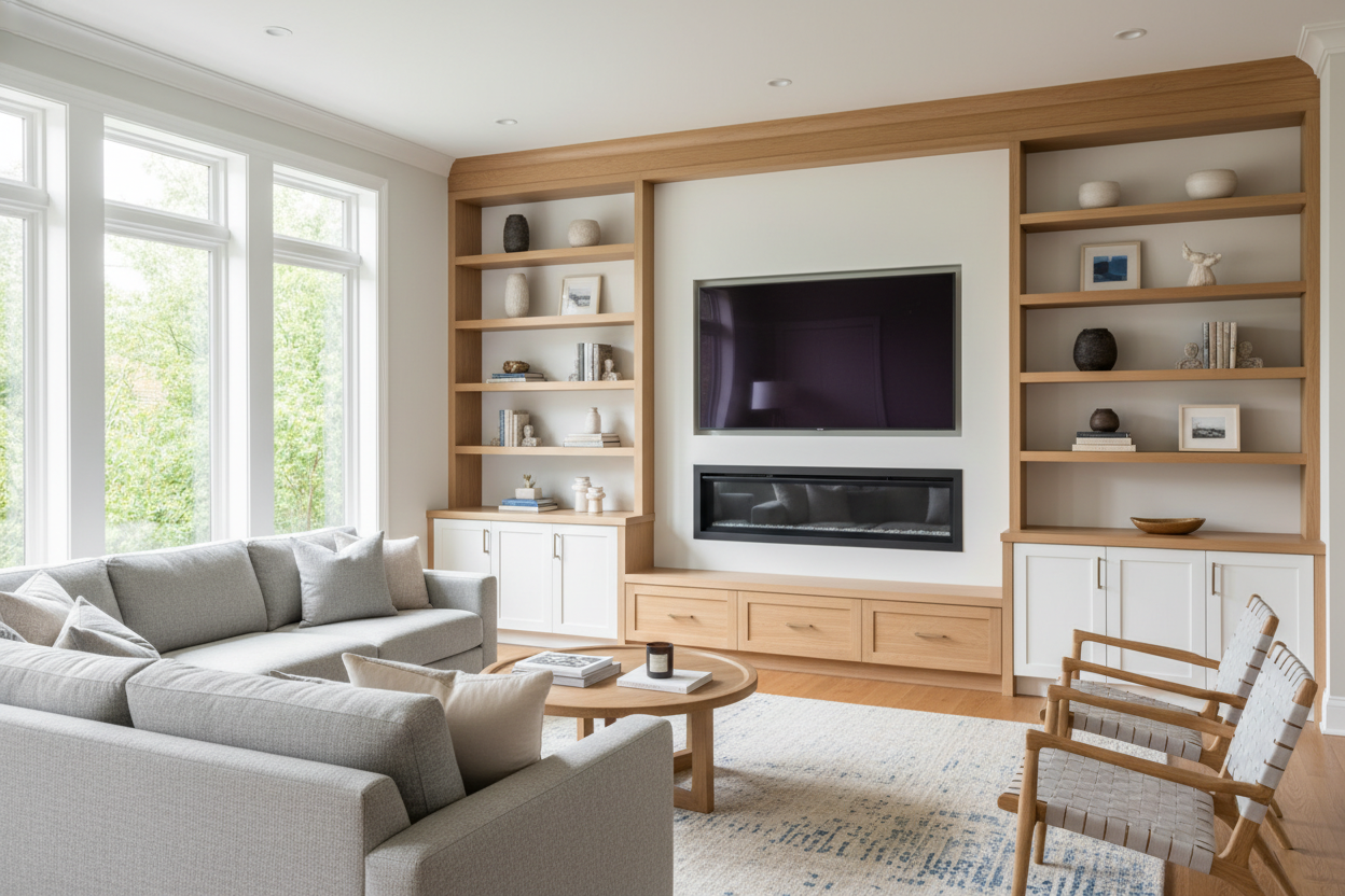 I Priced Out a Custom Built-In Entertainment Center With Fireplace