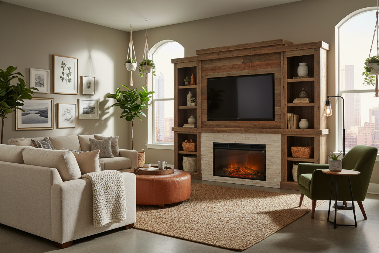 I Was Wrong About the Rustic Electric Fireplace Entertainment Center