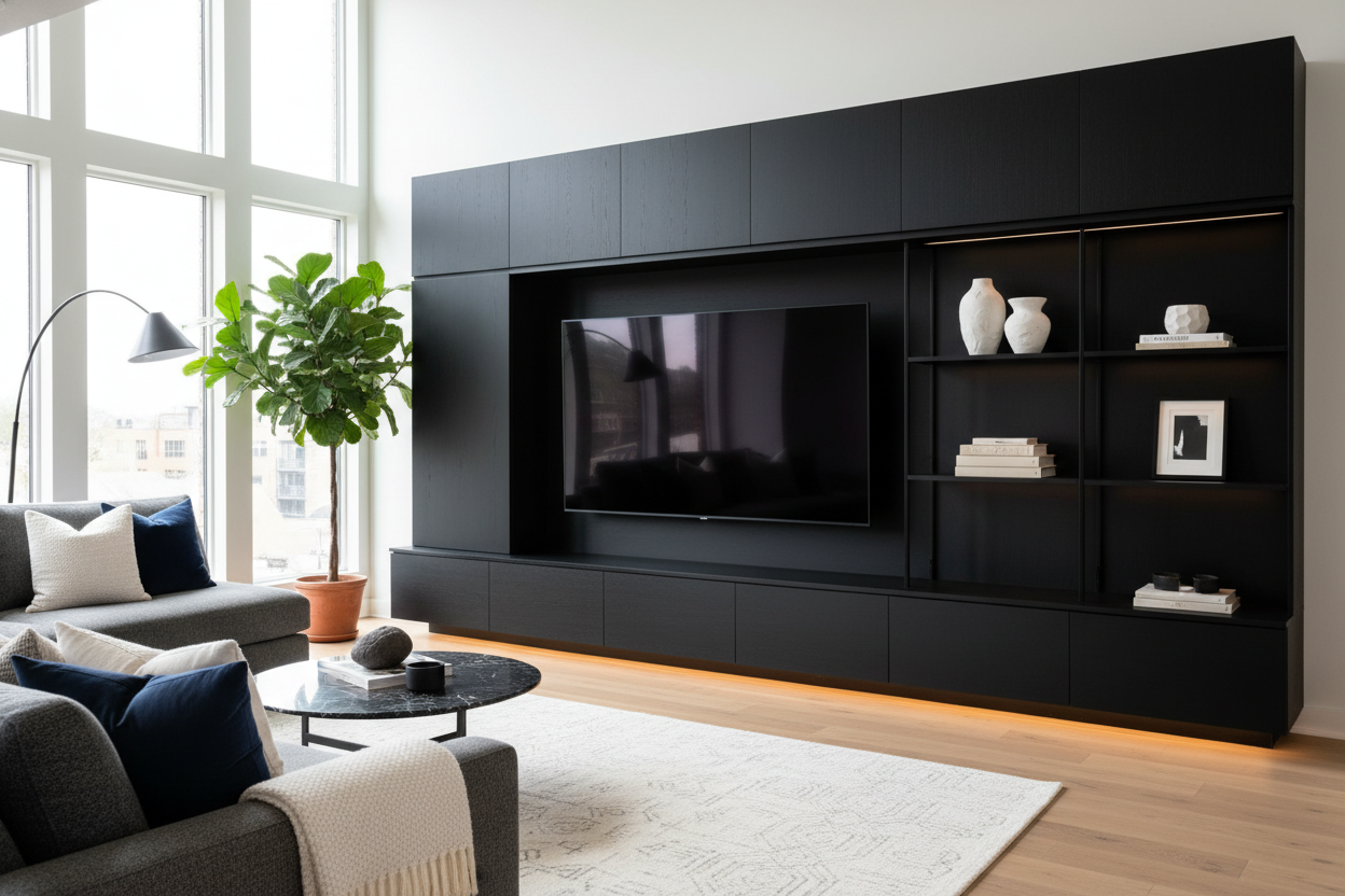 How Black Entertainment Centers Fix the Giant TV Problem