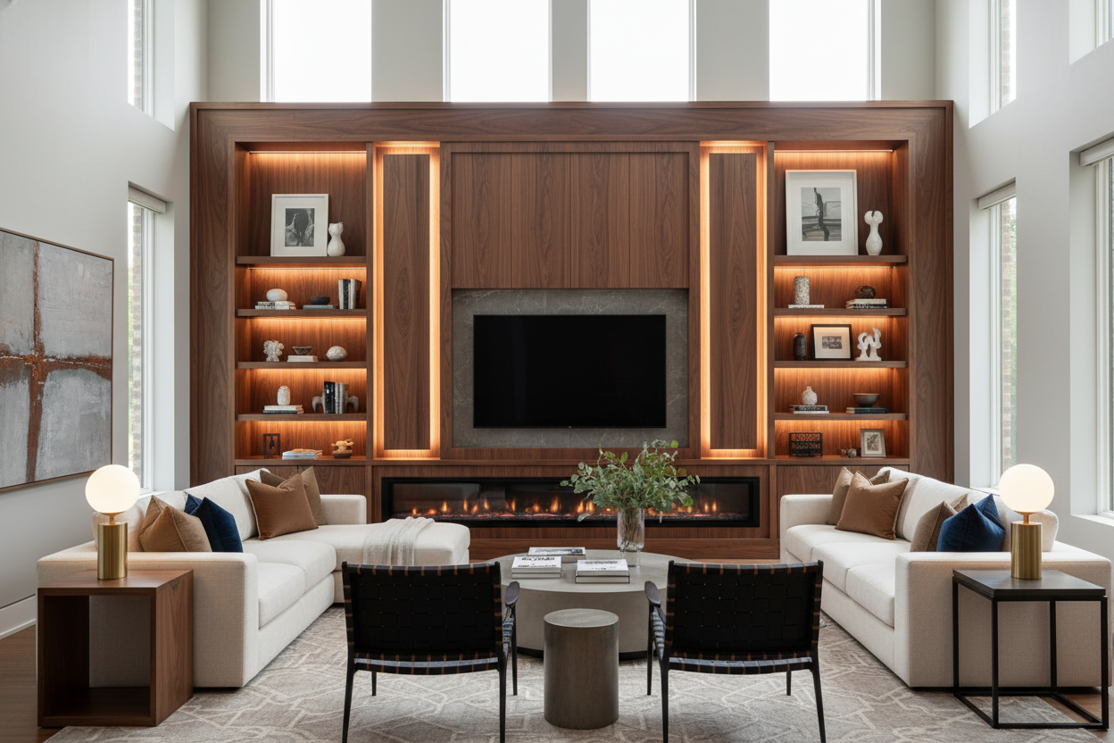 The Secret to Built In Entertainment Center Lighting That Looks Expensive