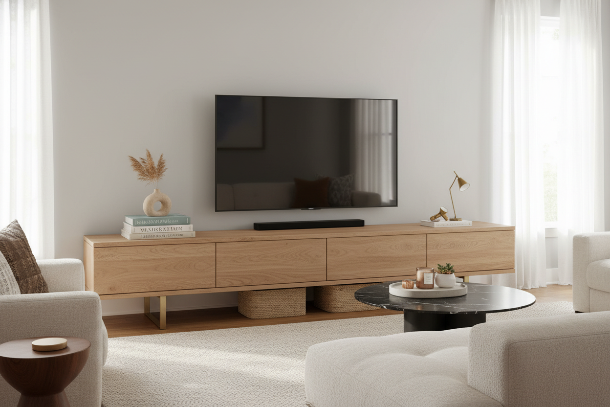 How I Styled My 50 Inch TV Stand to Look Like Custom Furniture