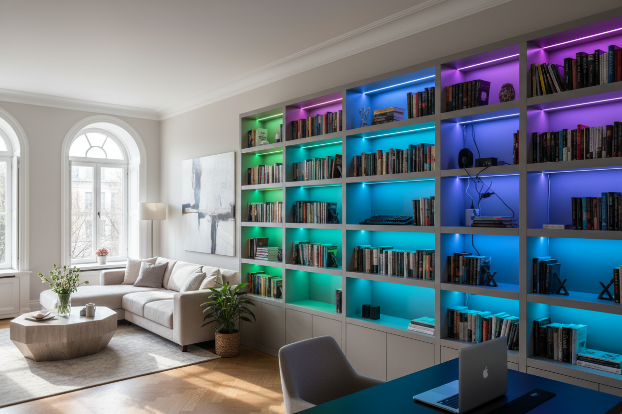Why Your Bookcase LED Lighting Looks Like a Gaming Setup