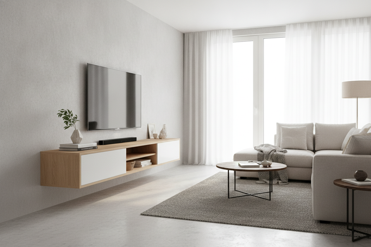 Why I Always Keep My Modern TV Stand Floating Off the Floor