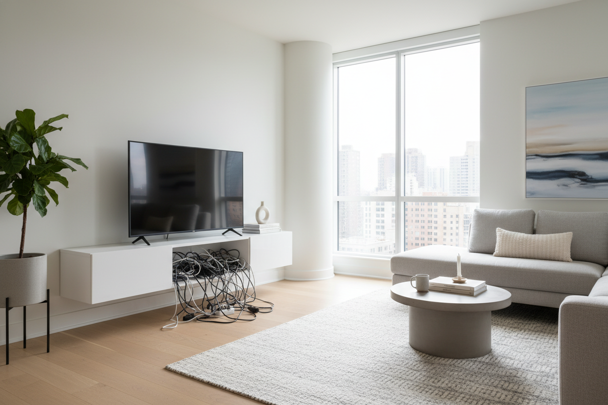 Your Messy Cords Are Ruining That Minimalist Floating TV Stand