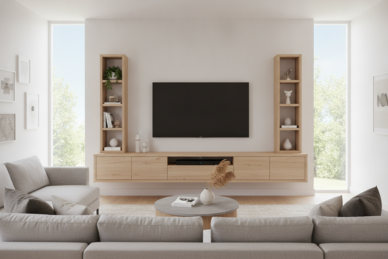 I Trusted the Hawkinsville Floating TV Stand With My 70-Inch TV