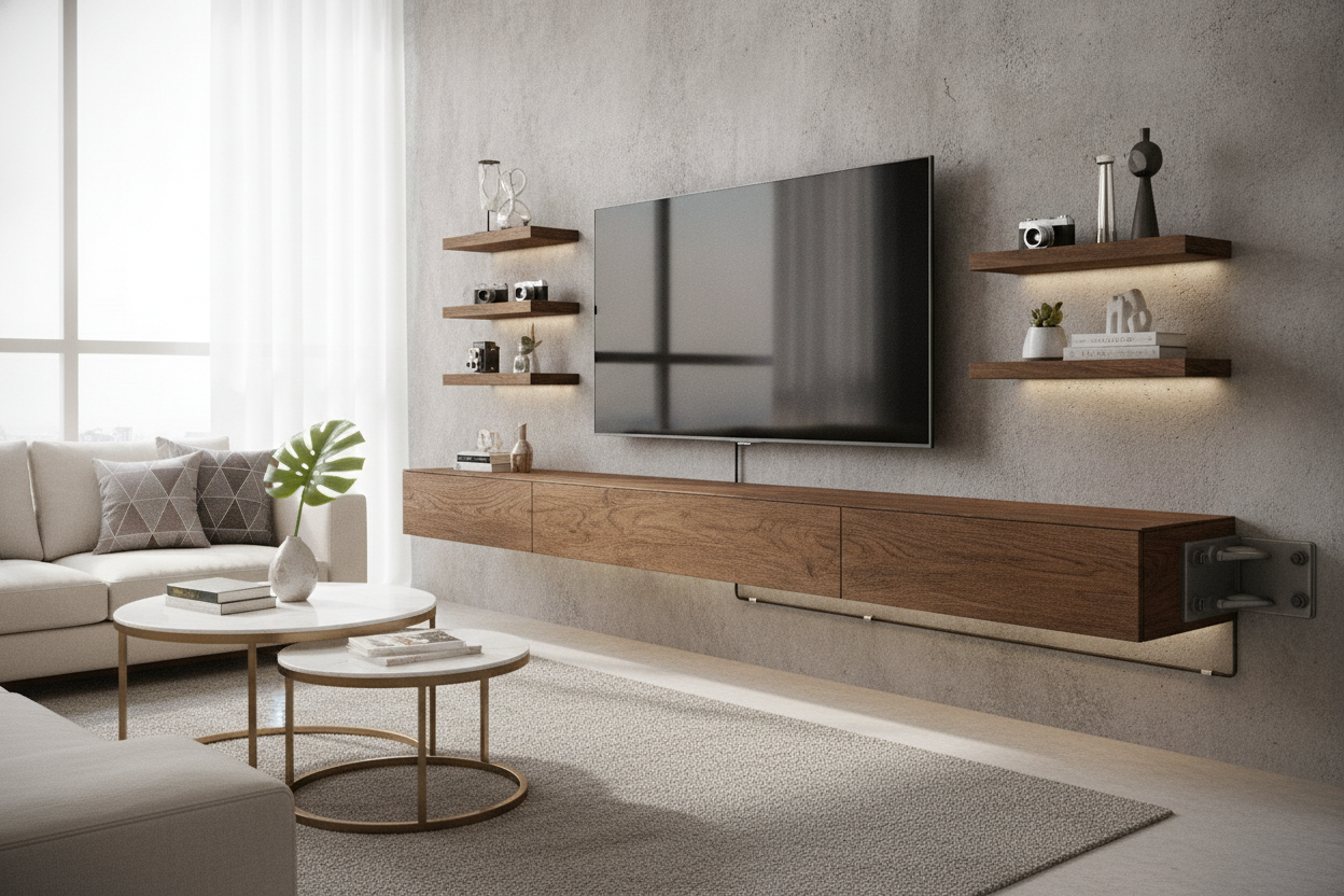 I Did the Math: Can a Floating Shelf Hold a TV Safely?