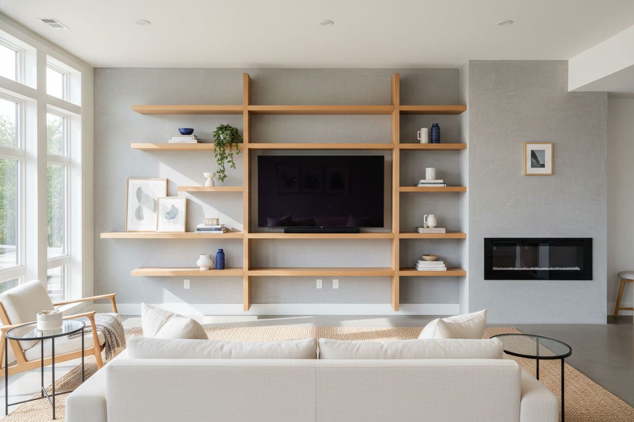 I Ditched My Console and Used Wall Shelves for TV Storage