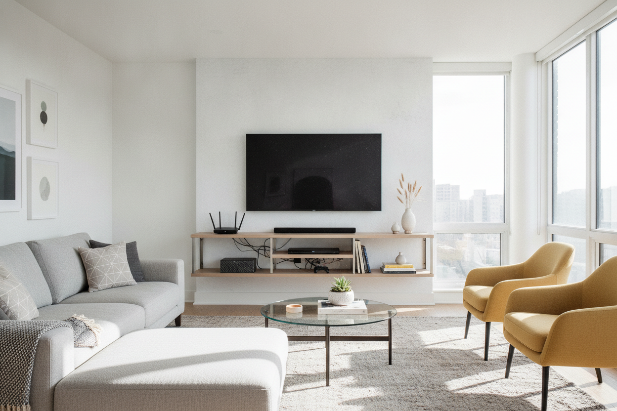 Where Do You Put the Router? The Case for a TV Accessory Shelf