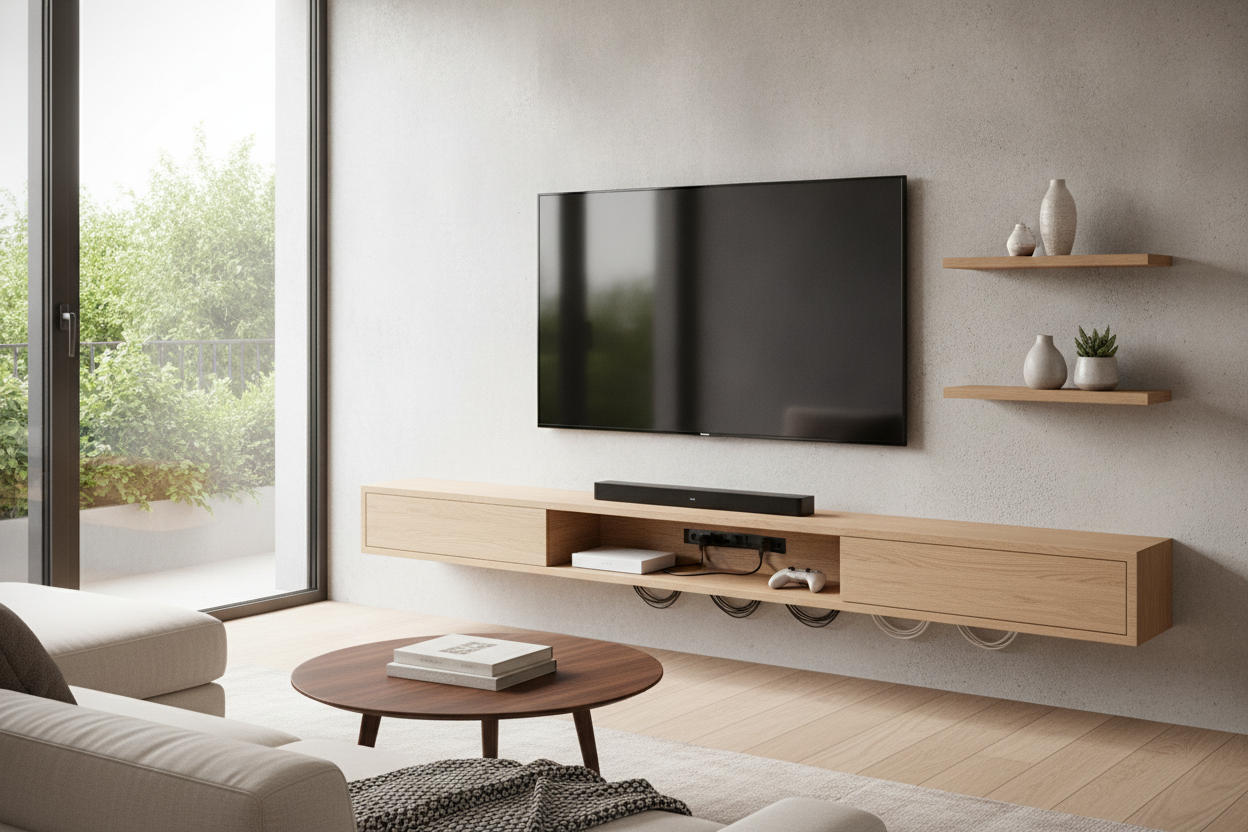 Stop Taping Gadgets to the Wall: Use an Accessory Shelf for TV Instead