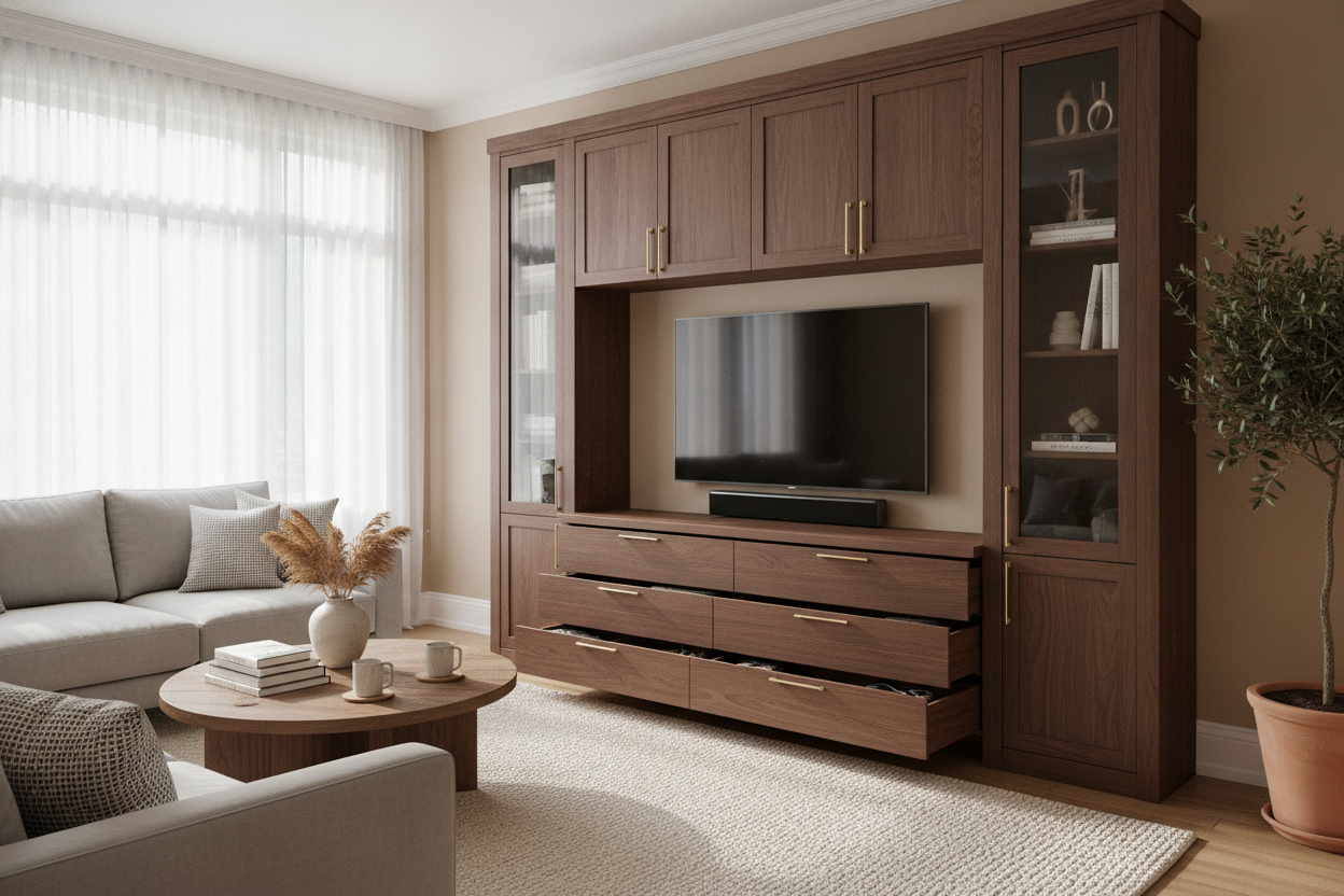 Why I Gave Up and Bought an Entertainment Center With Doors and Drawers