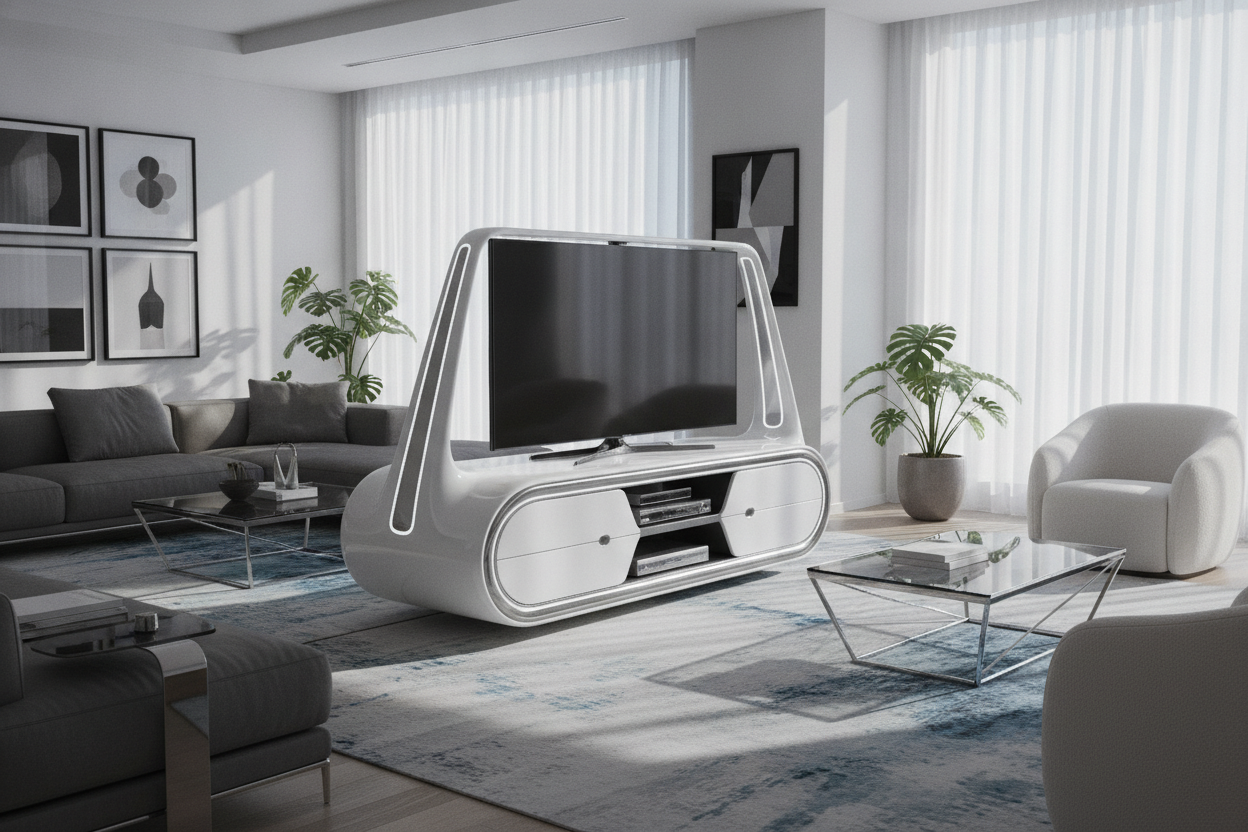 Why Every Modern TV Stand Sale Looks Like a Spaceship