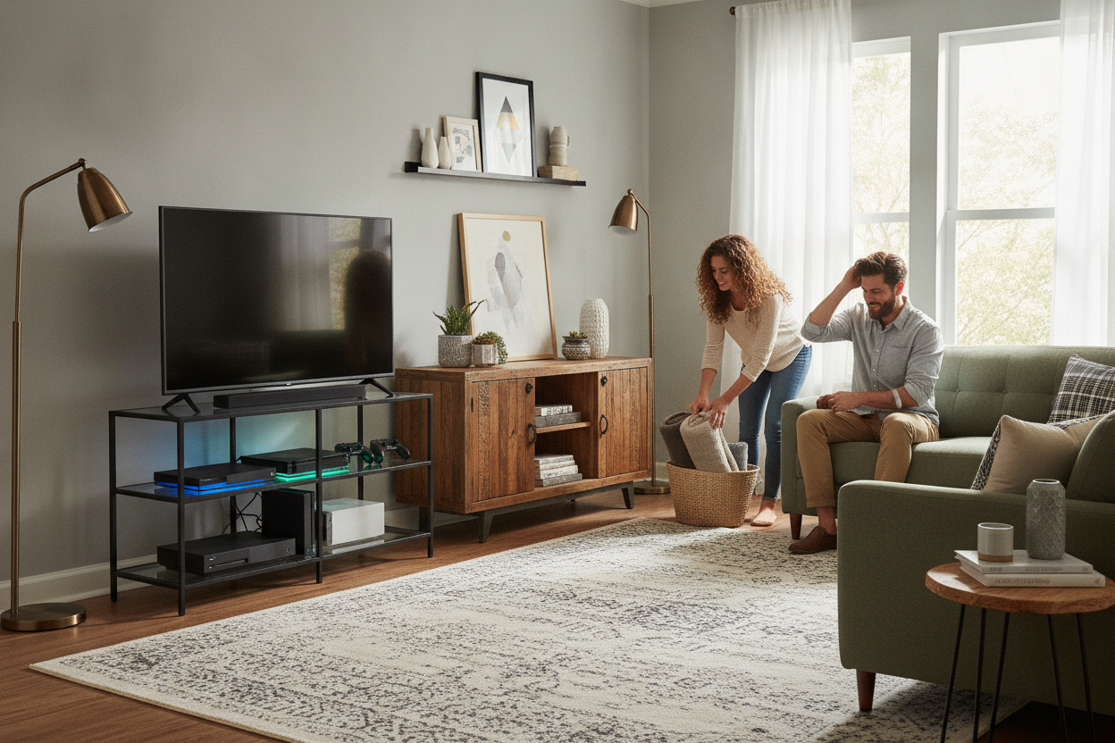 My Partner Wanted Best Buys TV Stands. I Wanted Wood.